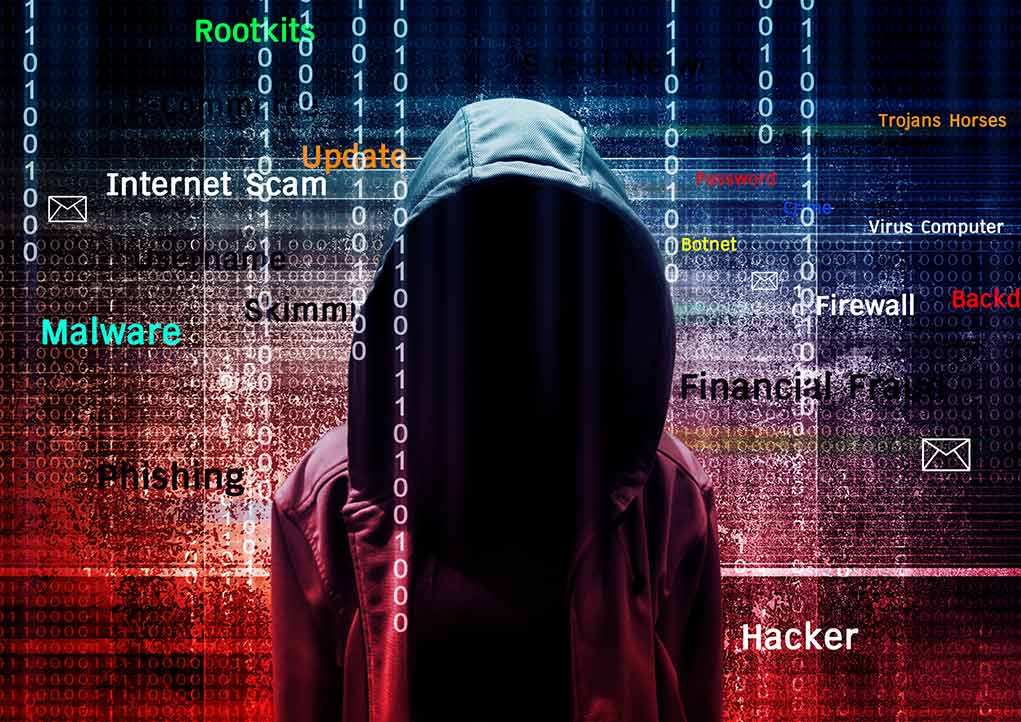 574552039 featured image Hooded figure with cybersecurity-related words and binary code.