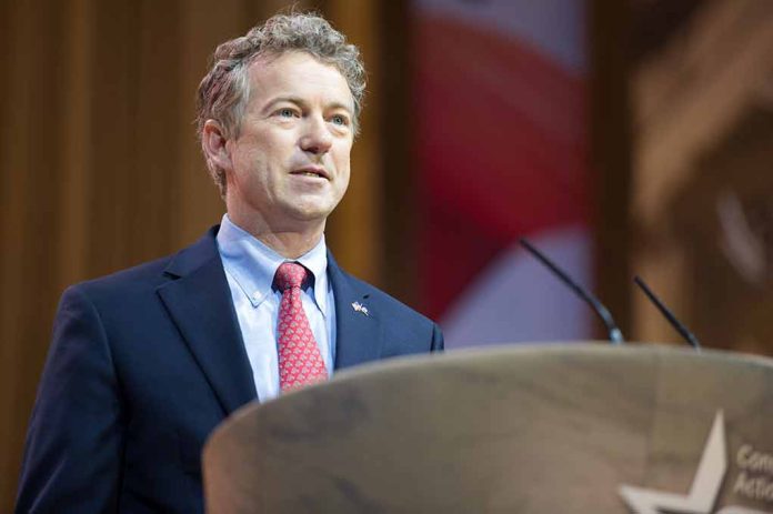 180495377 featured image Man speaking at podium with American flag backdrop