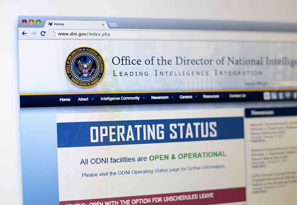 255314989 featured image Office of National Intelligence website showing operational status.