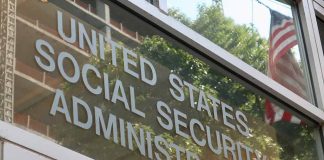 United States Social Security Administration building exterior reflection