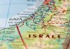 Map showing Gaza and nearby regions in Israel