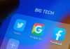 Big Tech apps Twitter Google Go Facebook icons