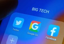 Big Tech apps Twitter Google Go Facebook icons