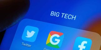 Big Tech apps Twitter Google Go Facebook icons