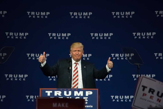 487546267 featured image Man giving thumbs up at a Trump Pence rally