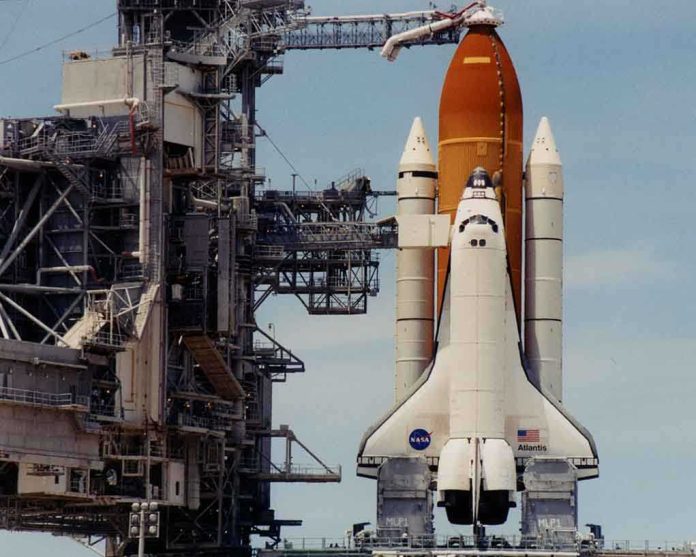 132394 featured image Space shuttle on launch pad with support structure