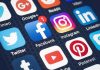 Social media app icons displayed on a smartphone screen