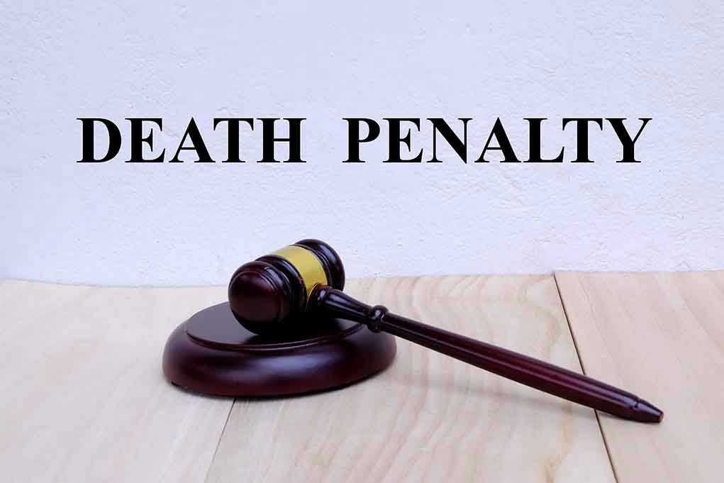 gavel-under-death-penalty-text-on-white-background Gavel under Death Penalty text on white background.