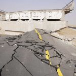 Ominous — 2 Mega Earthquake Faults Newly in Sync Severely damaged road and collapsed bridge due to earthquake