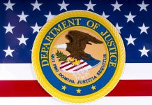 Mark Epstein Drops Shocking DOJ Allegation Department of Justice seal on American flag background.
