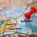 $5 Billion Disaster—All From One Wire? Red pushpin marking Baltimore on a map.