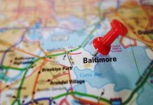 $5 Billion Disaster—All From One Wire? Red pushpin marking Baltimore on a map.