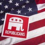 Nick Fuentes Scandal: GOP Faces Internal Uproar Republican symbol on American flag background.
