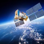 Chinese Spacecraft Hit—Astronauts in Danger A satellite equipped with solar panels orbiting above the Earth