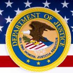 Epstein Files Name Names Department of Justice seal on American flag background.