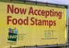 SNAP Fraud Crisis: ID Law Proposed Yellow sign now accepting food stamps EBT SNAP