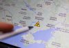 Trump’s Bold Ukraine Strategy Shocks Europe Map of Ukraine with nuclear warning symbol.