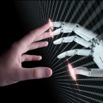 AI’s Dark Side: Did ChatGPT Push Man to Kill? Human and robotic hand reaching out to touch.