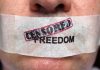 Netflix-Warner Deal Hides Obama Power Play Close-up of a persons mouth covered with tape that reads CENSORED FREEDOM