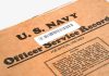 Navy vs. Sen. Kelly: Shocking Video Fallout Close-up of a U.S. Navy officer service record document