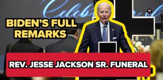 Furious Eulogy: Jesse Jr. Slams Obama, Biden, Clinton Watch President Biden's speech from Jesse Jackson Sr