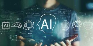 LinkedIn’s AI Plan: More Efficiency or Job Cuts? Person holding virtual icons related to artificial intelligence.