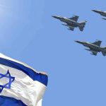 Trump Halts Beirut Strike — Then What? Israeli flag with three fighter jets in flight.