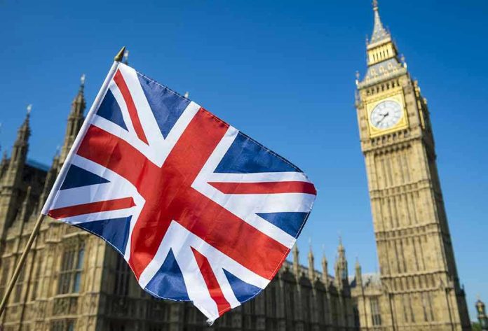 636097766 Union Jack flag with Big Ben in background.