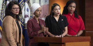 Omar Emails SURFACE In $250M Food FRAUD Four women politicians speaking at a press conference
