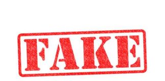 Hospitals FOOLED — 2,300 FAKE NURSES EXPOSED Red stamp with the word FAKE prominently displayed