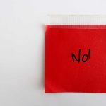 DESPICABLE — BIDEN JUDGE Kneecaps Trump A red sticky note with the word 'No!' written in black ink