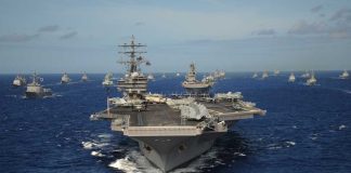 Tankers HIT, Washington DOUBLES DOWN! Aircraft carrier leads a naval fleet at sea