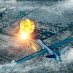 Hormuz On EDGE — Game CHANGES Tonight? military drone launching missile over cityscape