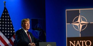 Russia’s RADAR, America’s JET — WHAT GIVES? U.S. president delivering a speech at a NATO summit