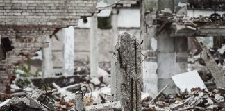 MALL FLOOR Collapses — Panic, Smoke, Screams ruined concrete building with debris and exposed rebar