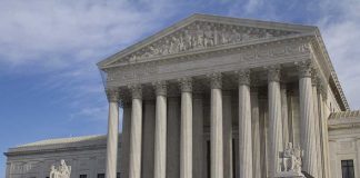 CONGRESS vs. SUPREME COURT Showdown United States Supreme Court building with grand columns and steps