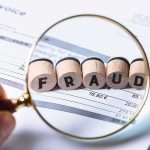 BRAND NEW Medicaid Scam Ring EXPOSED! Magnifying glass highlighting wooden blocks spelling fraud on an invoice