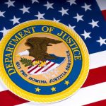 PRIVATE Meeting Sparks SUDDEN DOJ Rewrite Department of Justice seal on American flag background