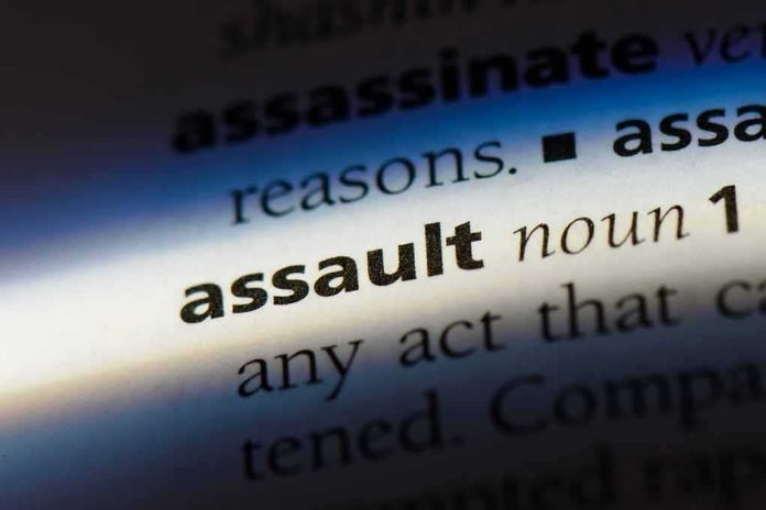 Dictionary entry highlighting the word assault