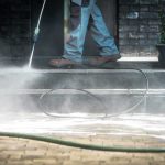 OUTRAGEOUS — ICONIC Memorial TRASHED Worker pressure washing outdoor steps
