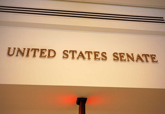 shutterstock_141875596 Sign displaying United States Senate in a government building