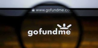 BIZARRE — Assemblyman Candidate BEGS For Rent Money gofundme logo under magnifying glass