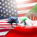 Wall Of STEEL Strangles Iran’s Cash US and Iran flag fists bumping against split flags