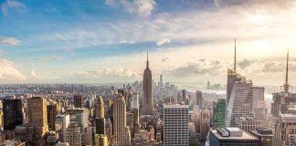 MAMDANI Ducks Grilling — AVOIDS The Tough STUFF! Aerial view of New York City skyline featuring the Empire State Building at sunset