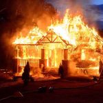Family Dinner Turns into INFERNO house engulfed in flames at night