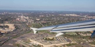Trump INSTALLS New Army Boss — QUESTIONS LOOM airplane wing over a sprawling government complex