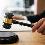 A Movie Mogul Begged For MERCY — His Victim Answered In COURT Judge's hand holding a gavel over a sound block