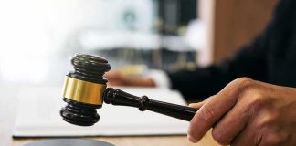 A Movie Mogul Begged For MERCY — His Victim Answered In COURT Judge's hand holding a gavel over a sound block