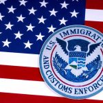 JUST IN — Stolen SSNs Tied To FALSE PAYCHECKS U.S. immigration and customs enforcement seal on American flag