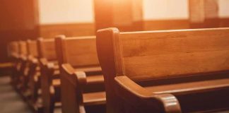 Doctor Took Cyanide In A Church — Look What He Left BEHIND Wooden church pews in warm sunlight